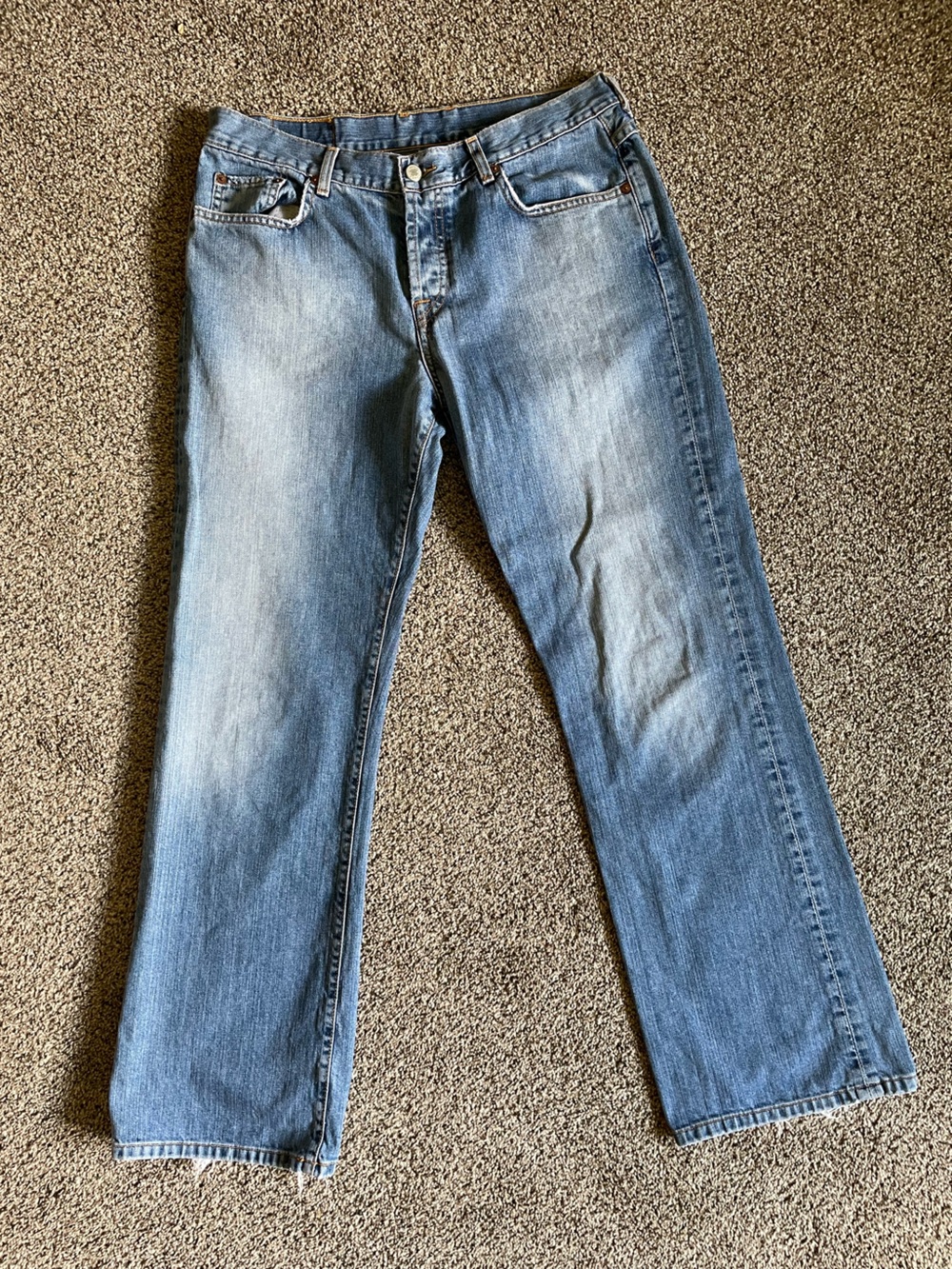 Lucky Brand Mid-rise bootcut jeans, light wash with whiskering/fading size 12